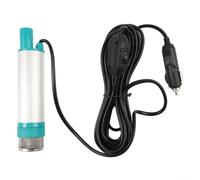 Pompe de transfert de carburant électrique 12 V 24 V CC haut débit pour diesel, kérosène, eau, huile, métal submersible 5 m, argent noir (D)