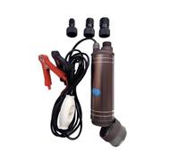 Pompe de transfert de carburant, Petite pompe électrique Submersible Portable 40l/min 12V/24V DC, for la livraison de carburant, eau, tube en plastique Simple for pistolet à huile(DC12,220)