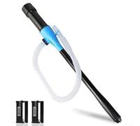 Pompe de transfert de carburant portable à piles pour diesel, kérosène et huiles légères - 2,4 GPM, tube d'aspiration de 2,5 cm, tuyau de 0,9 m (bleu)