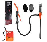 Pompe de transfert de carburant portable, pompes de transfert alimentées par piles avec buse d'arrêt rapide, tuyau d'admission rétractable amélioré et tuyau pour essence, diesel, huile, gaz, eau