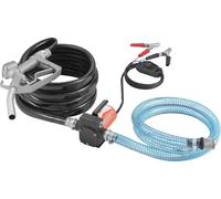 Pompe de transfert de carburant SucceBuy, pompe de transfert diesel électrique 12 V DC 5,3 GPM 1/10 CV avec long tuyau d'entrée et de sortie, buse de carburant à arrêt automatique, portable pour kéros