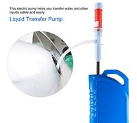 Pompe de Transfert de Liquide électrique à Piles, Pompe à Siphon pour Poisson, Pompe à Tuyau Portable pour Le Transfert de Liquides (Rouge)