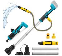 Pompe de transfert d'eau sans fil compatible avec Makita 18 V (outil | Pompe à eau portable 3600 l/h pour drainage de piscine, sous-sols inondés, étangs de jardin, avec connecteur de tuyau de 1,9