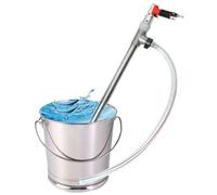 Pompe de Transfert D'huile Pneumatique,en Acier Inoxydable,Avec Manomètre et Soupape de Sécurité,À Vitesse Variable,Multi-usages (diesel/eau/moteur/hydraulique)(Aluminum alloy)