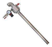 Pompe de transfert d'huile, pompe pneumatique chimique en acier inoxydable avec manomètre et soupape de sécurité pour diesel et huile moteur