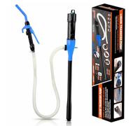 Pompe de Transfert Électrique sur Batterie, Pompe à Carburant, Pomp Siphon Portable pour Liquides, Pompes à Gasoil avec Tuyau, 3,5 GPM pour Essence, Diesel (Bleu)
