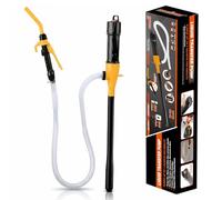 Pompe de Transfert Électrique sur Batterie, Pompe à Carburant, Pomp Siphon Portable pour Liquides, Pompes à Gasoil avec Tuyau, 3,5 GPM pour Essence, Diesel (Jaune)