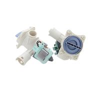 Pompe de vidange for machine à laver à tambour, moteur de vidange, compatible avec Siemens, Bosch, IQ300/iQ500(Type B white)