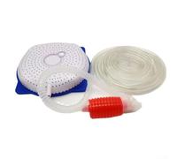 Pompe de vidange manuelle avec tuyau de 4,8 m - Kit de siphon en plastique durable pour piscine hors sol - Pas besoin d'électricité nécessaire - Design compact et portable