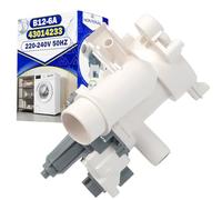 Pompe de Vidange pour Machine à Laver B12-6A 38W 220-240V 50Hz avec Filtre, Code Original 43014233 pour Candy, Haier, Hoover, Rosieres, Zerowatt - Garantie de 10 Ans - MONTERAL