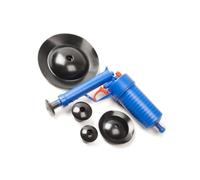 Pompe Déboucheur Wc à Pompe, Quatre Ventouses, Bleu, pour Toilettes