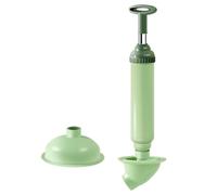 Pompe Deboucheur WC, PVC + Caoutchouc, Débouchage Rapide des Égouts, Convient pour les Toilettes, les Éviers, les Siphons de Sol, les Drains (Type Coudé + Type Normal) (Vert)