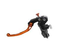 Pompe d'embrayage forgée 19 x 20 avec boîtier de pompe anodisé noir, long levier, orange (bouton + levier) pour MV Agusta F4 1000 R de 2006 à 2019, CC 1000