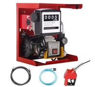 Pompe Diesel Automatique 230V 550W, Pompe Gasoil Électrique, Stations de Ravitaillement Mobiles 60/min, avec Pistolet, Compteur, Tuyaux, Châssis de Montage, Pompe à Gasoil