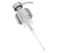 Pompe Distributrice de Savonnette Mousse en Acier Inoxydable 304, 44 MM | Filetage 44mm, Tête de Rechange pour Flacons à Col Standard, Finition Argentée, Usage la Cuisine et Salle de Bain