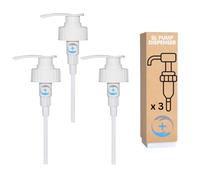 Pompe Distributrice Pour Bidon De 5 Litres (3 pièces) Bouchon à Vis De 38mm. Dose De 4ml Idéal Pour Désinfectant, Savon Liquide, Shampoing, Crème. Tube De 23cm Et Couvercle Ouvert / Fermé