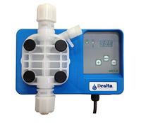 Pompe doseuse électromagnétique numérique à dosage constant avec débit réglable pour dosage de liquides modèle ME1-C - 5 l/h @ 8 bar 230 Vac, testée PVDF avec joints en viton