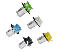 Pompe doseuse péristaltique 12V, tête de dosage péristaltique for eau analytique de laboratoire d'aquarium avec tube et connecteurs pharmaceutiques BPT 2 * 4, 1 pièce(Blue,12V)