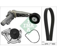 Pompe Eau + Set Courroie Poly V pour Citroën Mini Peugeot 2008 207 207 Cc 207 Sw