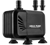 Pompe Eau Submersible, 15W 1500L/H Mini Pompe Silencieuse, Pompe Aquarium avec 2 Buses 13/16mm, Hauteur de Refoulement 1.6m.