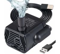 Pompe Eau Submersible Ajustable 200L/H 3W, Ultra-Silencieuse pour Aquarium, Étang, Fontaine, Cordon de 1.4m Odipie