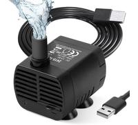 Pompe Eau Submersible,Aquarium Pump Ajustable 200l/H 3w Ultra-Silencieux Pompe Catit Usb Pour Étang Fish Tank Fontaine Réservoir De Poissons Cordon De 1.4m