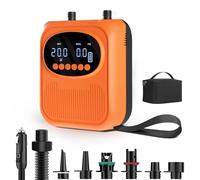 Pompe Électrique 20 PSI pour Sup - Pompe Intelligente Rechargeable avec Connecteur 12V, Gonflage/Dégonflage Auto-Arrêt - pour Paddle, Kayak, Tentes, Matelas Air, Jouets Piscine