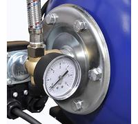 Pompe électrique de jardin 1200W bleu avec pressostat, débit 3700 L/h, hauteur de refoulement 46 m, réservoir 19 L, pour irrigation, arrosage, surpresseur, transfert eau de puits et bassin