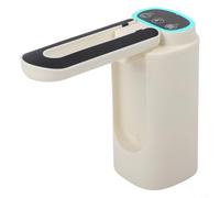 Pompe électrique portable pour bouteille d'eau avec design pliable, 1200 mAh, distributeur d'eau automatique à piles pour eau en bouteille, matériaux alimentaires et bruit (blanc)