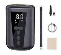 Pompe électrique pour ballons - Gonflage rapide portable - Lumière LED - Gonfleur de basket avec écran LCD numérique avec sac de rangement à 2 aiguilles, compresseur d'air automatique rechargeable