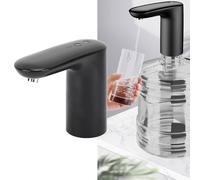 Pompe électrique pour bouteilles d'eau, fontaine à eau automatique portable sans fil pour la maison et le camping, noir