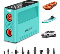 Pompe électrique pour Paddle, 150PSI Rechargeable, gonflage/dégonflage, Recharge USB et sur Allume-Cigare, arrêt Automatique Gonfleur électrique pour Kite, tentes, Bateaux,Voiture,Vélo