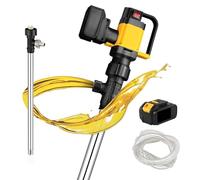 Pompe électrique sans fil avec batterie 36 V et tuyau, niveaux de débit réglables, haute levage, portable multifonction pour transfert de carburant et d'eau