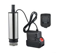 Pompe électrique submersible à batterie au lithium 60 W, sans fil, dispositif de transfert d'eau et de diesel avec construction en acier inoxydable et plastique, débit 50-80 L, tête de 3-5 m, cordon
