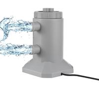 Pompe filtrante à cartouche pour piscines hors-sol 55 W 250 l /h débit faible bruit circulation améliorée et eau de filtration avec 2 tuyaux /