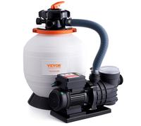 VEVOR Pompe Filtre à Sable pour Piscines Hors-sol, 13000 L/h, Kit Combiné Pompe Filtration pour Piscines, 350 mm, 450 W, avec Vanne à 6 Voies, Panier-filtre, pour Piscines Domestiques, Commerciales