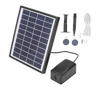 Pompe Fontaine solaire 10V 6W avec Panneau Solaire Ajustable, Pierre à Bulle - Écologique Sans Batterie, Installation Facile, Idéal Pour Bassin Extérieur et Jardin