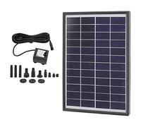 Pompe Fontaine Solaire 12V 6W, Pompe Eau avec Filtre Anti - Bouchage en ABS, Nettoyage Facile - Énergie Solaire Efficace, Différents Jets, Idéale pour Décorations Flottantes