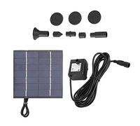 Pompe Fontaine Solaire Immergée 1,4W, Panneau Solaire 11x11cm, Kit Fontaine Pour Bassin Et Jardin - Économique Et Écologique, Plusieurs Buses Incluses, Installation Facile