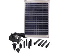 Pompe fontaine - UBBINK - SolarMax 1000 - Débit 1350 l/h - Panneau solaire 18V 580mA - Jets volcan & cloche