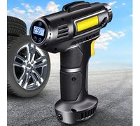 Pompe gonfleur de pneu de voiture sans fil portable, compresseur d'air, pompe à air pour voiture, moto, vélo, pompe à pneu électrique avec manomètre et éclairage Pointeur filaire,Pompe à air sans fil