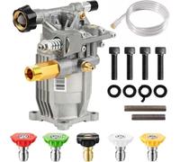 Pompe horizontale pour nettoyeur haute pression avec arbre de 3/4 po, pression maximale de 2465 PSI à 2,6 GPM, pompe de rechange compatible avec les modèles Simpson 90029, 520002, 520004, Dewalt dxpw3