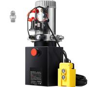Pompe hydraulique - 12 V groupe hydraulique 1600 W - pompe manuelle simple effet, Hydraulic Power Pack - réservoir 2 Gal groupe hydraulique - idéal pour ascenseurs, chariots élévateurs & Co.