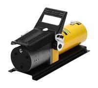 Pompe hydraulique à air - Pompe à pied - 10 000 PSI - Pompe hydraulique pneumatique avec valve de sécurité intégrée - Tuyaux longs et capuchon étanche à la poussière - Pour voiture, construction