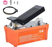Pompe hydraulique à air SucceBuy, 10 000 PSI, réservoir de 1/2 gallon, sortie NPT de 3/8 pouce, entrée NPT de 1/4 pouce, tuyau de 6,6 pieds, actionnée par pied, convient aux machines à châssis de carr