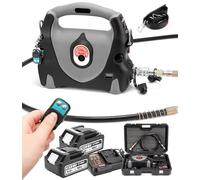 Pompe hydraulique à piles, bloc d'alimentation électrique 70 MPa, 10152 psi, double effet, comprend 2 batteries de 5,0 Ah, télécommande, idéal pour poinçonner/plier/cric