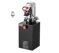 VEVOR Pompe Hydraulique à Simple Effet, Groupe de Bennage pour Camion 9,5 L, pour Remorque à Benne Basculante Camion-benne, Pression de Décharge Max. 22 MPa, Débit 3,4 L/min, Réservoir Métallique Noir