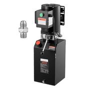 VEVOR Pompe Hydraulique à Simple Effet, Groupe de Bennage pour Camion-benne 14,2 L, Débit d'Huile 6,3 L/min, Pression de Décharge Max. 22 MPa, pour Remorque à Benne Basculante Chariot Élévateur