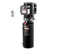 VEVOR Pompe Hydraulique à Simple Effet, Groupe de Bennage pour Camion-benne 9,5 L, Débit d'Huile 6,3 L/min, Pression de Décharge Max. 22 MPa, pour Remorque à Benne Basculante Chariot Élévateur