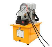 Pompe Hydraulique Électrique 750W 220V Électrovanne 7L 70MPa Haute Pression | Commande au pied, manomètre, soupape de sécurité, débit 0.9-5L/min, portable, pour atelier automobile.